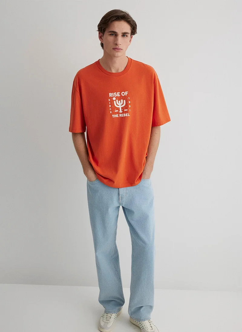 MAVI Rise Of The Rebel Printed Red T-Shirt