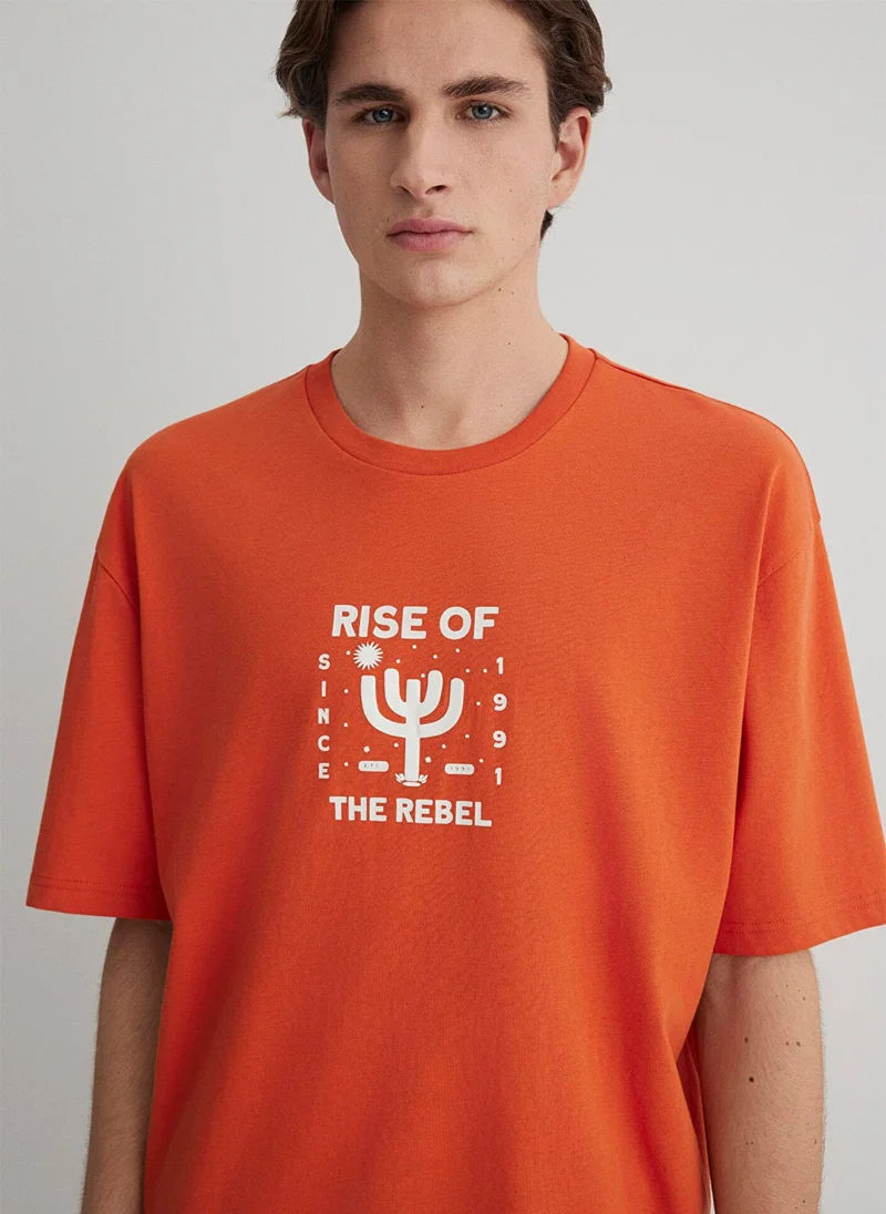 MAVI Rise Of The Rebel Printed Red T-Shirt