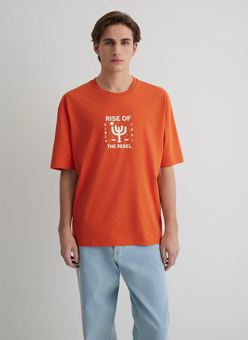 MAVI Rise Of The Rebel Printed Red T-Shirt