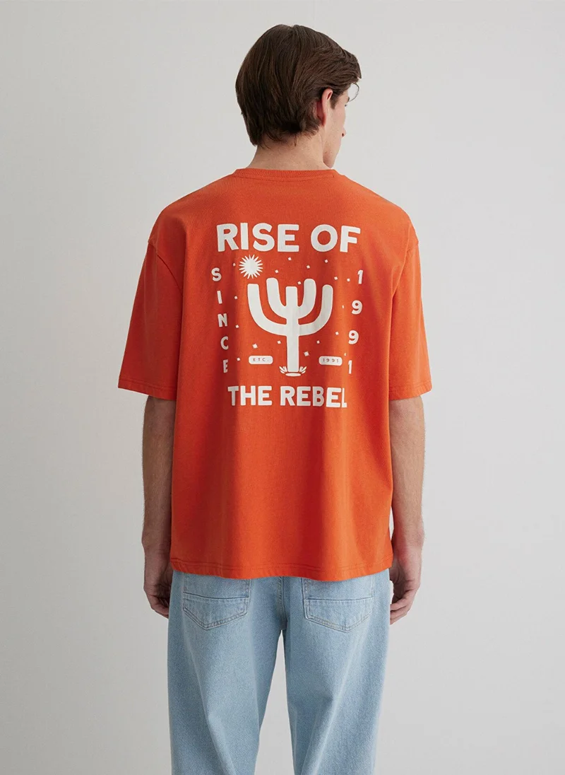 MAVI Rise Of The Rebel Printed Red T-Shirt