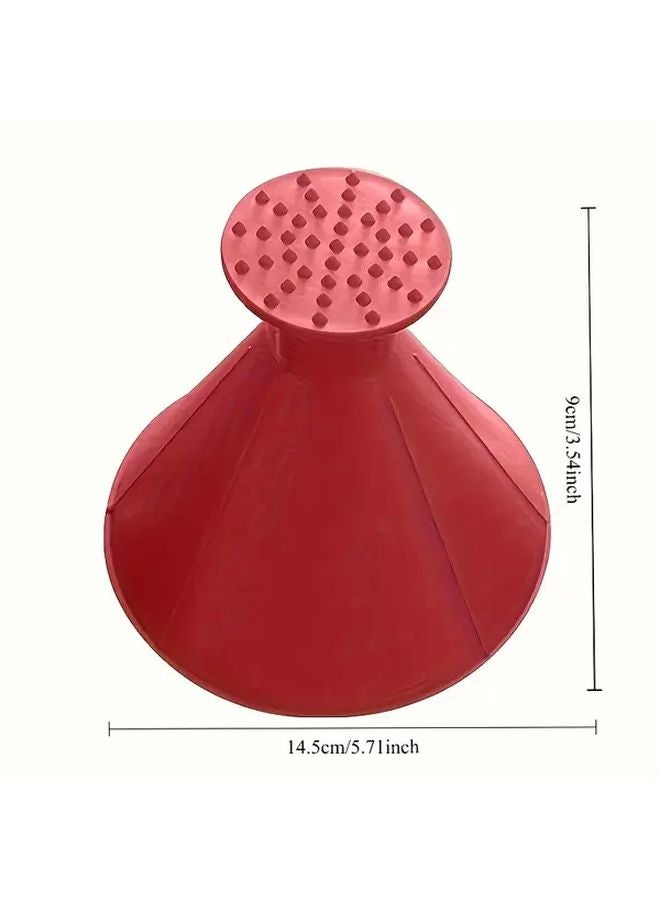 Red Manual Funnel Snow Shovel Multi Function Ergonomic Grip Windshield De Icer - Image 4