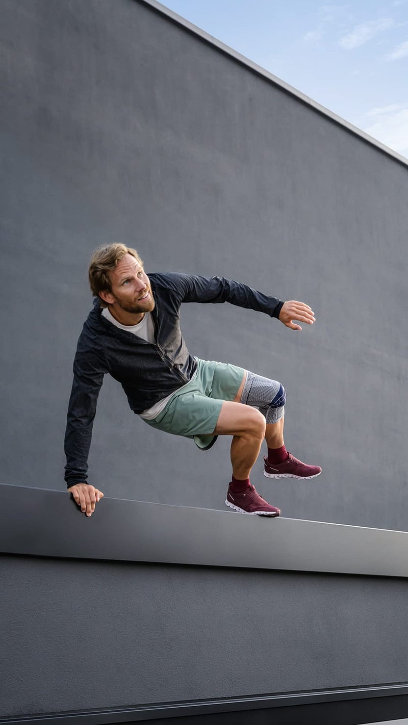 باورفيند Bauerfeind Genutrain Sweat Support Brace (إصدار جديد) - الدعم المستهدف لتخفيف الآلام وتثبيته من أجل الضعف الضعيف للركبتين والتهاب المفاصل - حجم 5 ج الراحة - ملون التيتانيوم - Image 5