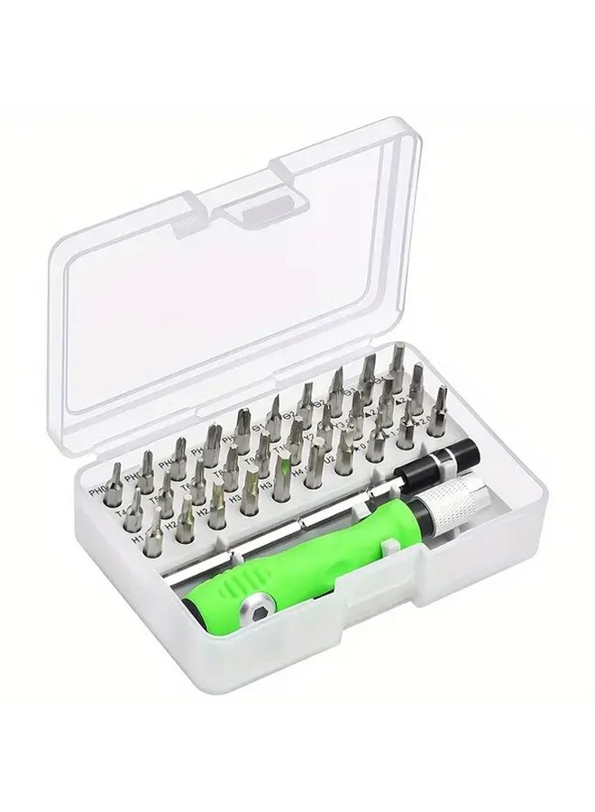 32 In 1 Precision Screwdriver Set Green With Magnetic Bits For Phone Laptop Mobile Maintenance - Image 5