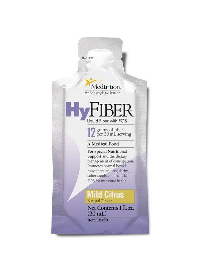 ميدتريشن ألياف سائلة يومية من Medtrition HyFiber للمساعدة في انتظام حركة الأمعاء وتليين البراز، 12 جرامًا من الألياف القابلة للذوبان، 1 أونصة سائلة، عبوة من 25 قطعة