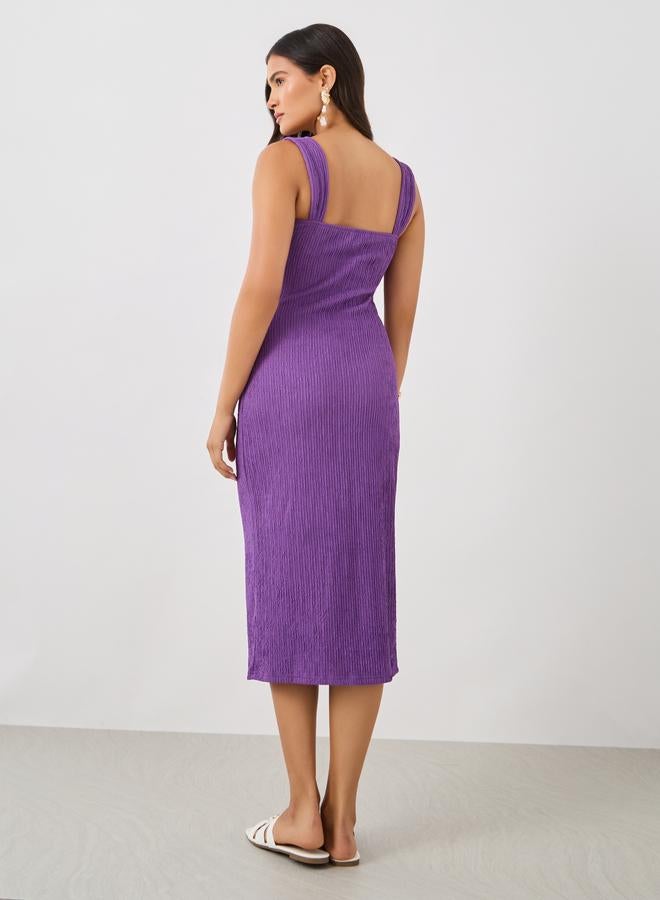 Styli Purple Textured Dress - Image 5