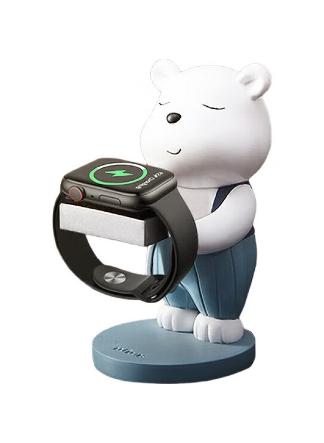 MSSM Compatible Apple Watch Stand For Apple Watch S10/9/Se Charger Base [Cute Bear Creative Accessory Stand] Iwatch Charging Ornament Storage Universal - Image 2