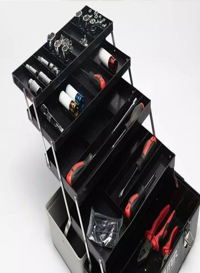 SHUTER 14L PROFESSIONAL TOOL BOX  WITH 4 TRAYS AND METAL LOCKS - Image 3