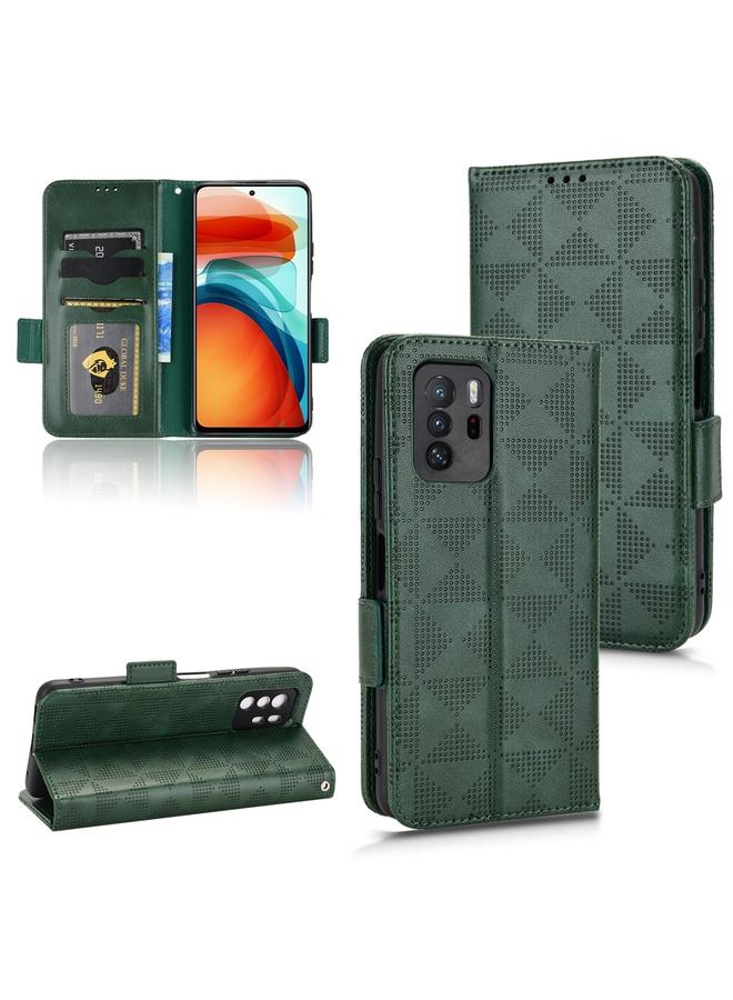 The Bros Case For Xiaomi Redmi Note 10 Pro 5G / Poco X3 GT Symmetrical Triangle Leather Phone Case
