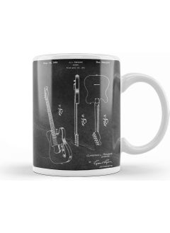 Print Shop Guitar Patent By C L Fender 1951 Mug Porcelain