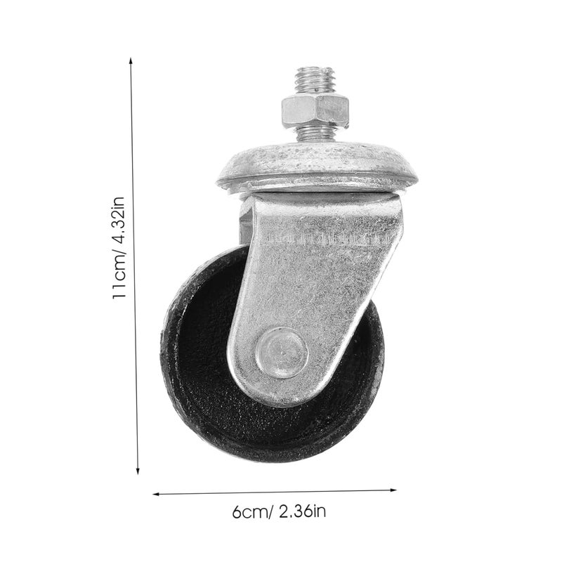 Heavy Duty Threaded Hydraulic Jack Caster Wheel Swivel Replacement For Garage Floor - Image 3
