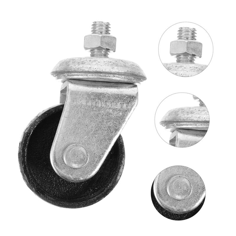 Heavy Duty Threaded Hydraulic Jack Caster Wheel Swivel Replacement For Garage Floor - Image 4