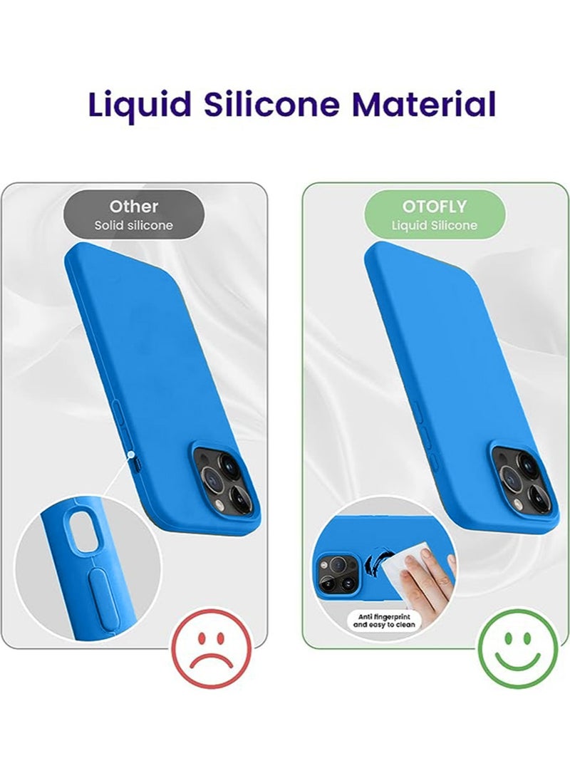 iPhone 15 Pro Max Mobile Case Cover with Soft Liquid Silicone Protection Anti-Scratch Shockproof Accessories Slim Protective Back Cover with Comfortable Hold Touch Feeling and Anti-fingerprint - Image 4