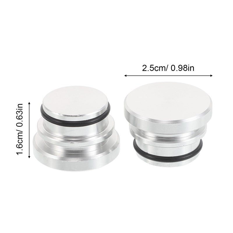 2Pcs Silver Metal Car Power Outlet Dust Cover Waterproof Protective Socket Cap Universal - Image 3