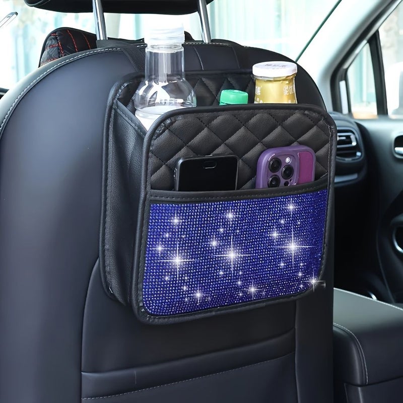 Pink Car Organizer Multi Functional Waterproof Hanging Seat Storage Bag For Trash And Essentials Suitable For Most Cars - Image 3