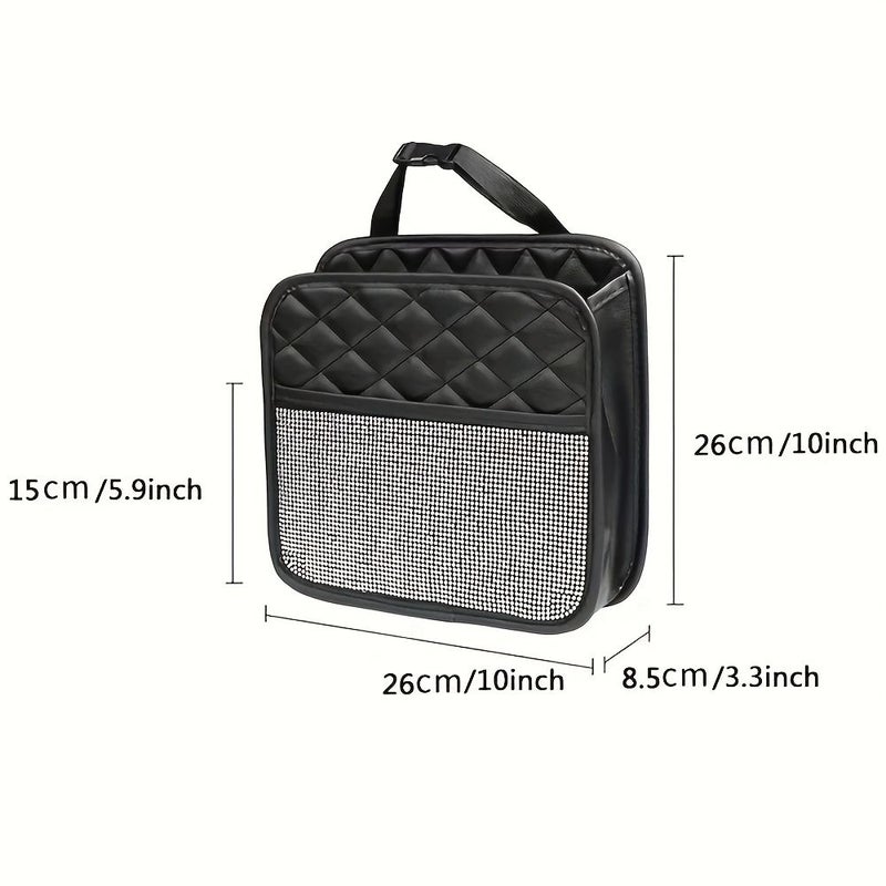 Pink Car Organizer Multi Functional Waterproof Hanging Seat Storage Bag For Trash And Essentials Suitable For Most Cars - Image 4
