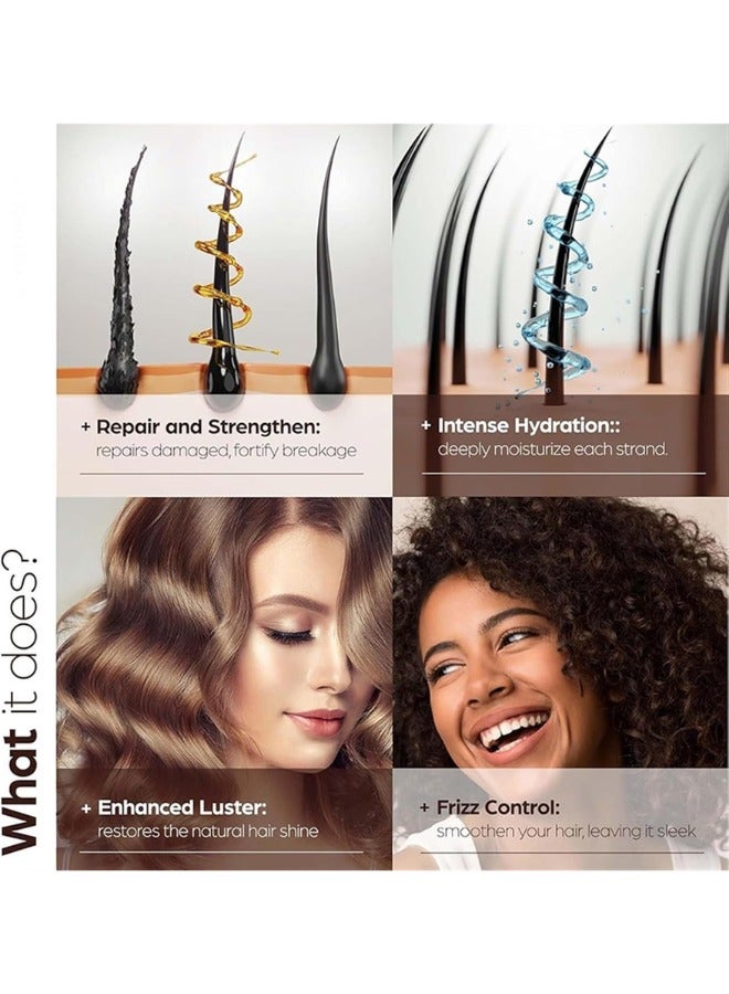 Karseell Collagen Hair Treatment Deep Repair Conditioning Argan Oil Collagen Hair Mask Essence For Dry Damaged Hair All Hair Types 16.90 Oz 500ml  Maca power, Maca Essence repair Collagen For dry damaged hair - Image 3