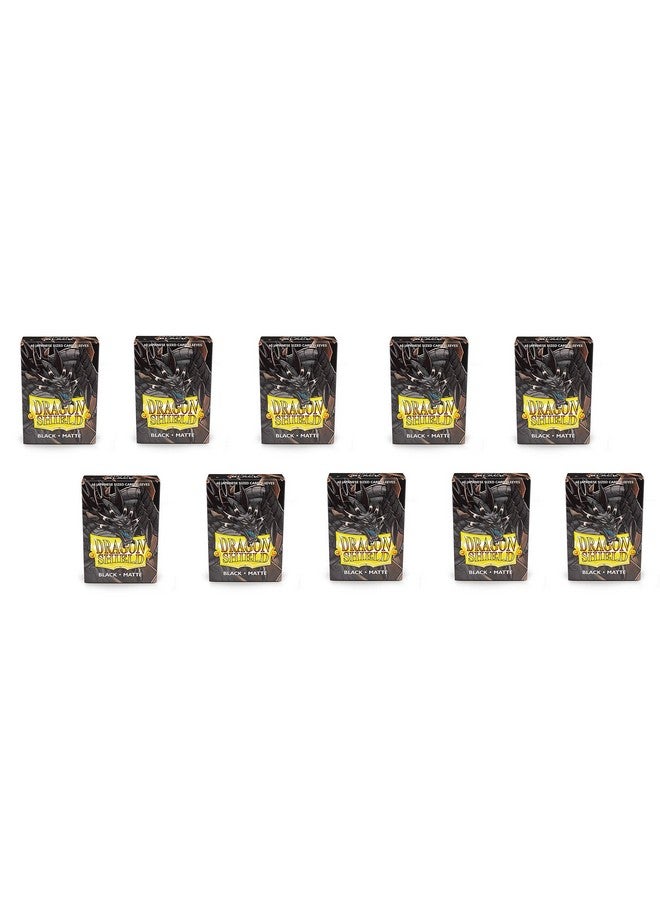 dragon shield 10 Packs Dragon Shield Matte Mini Japanese Black 60 ct Card Sleeves Display Case - Image 2