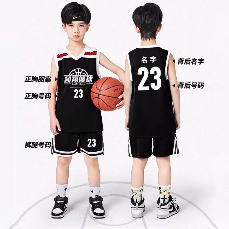 Children'S Basketball Uniform Suit Men'S Game Sports Jersey Team Uniform Women'S New Primary School Student Breathable Training Sports Jersey - Image 4