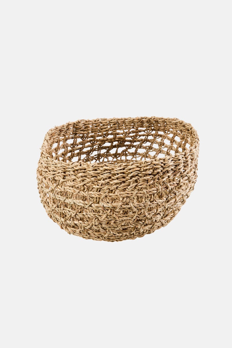 Muy Mucho Rattan Round Medium Storage Basket, Tan  - Image 1