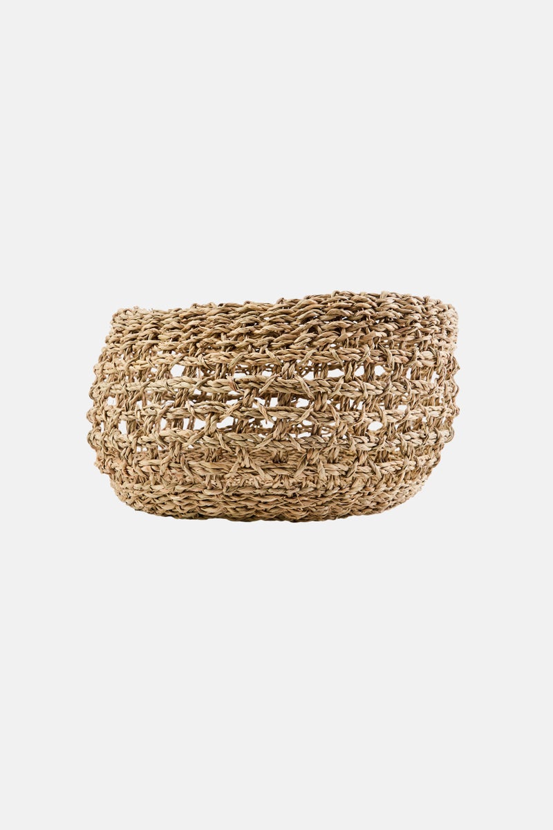 Muy Mucho Rattan Round Medium Storage Basket, Tan - Image 2