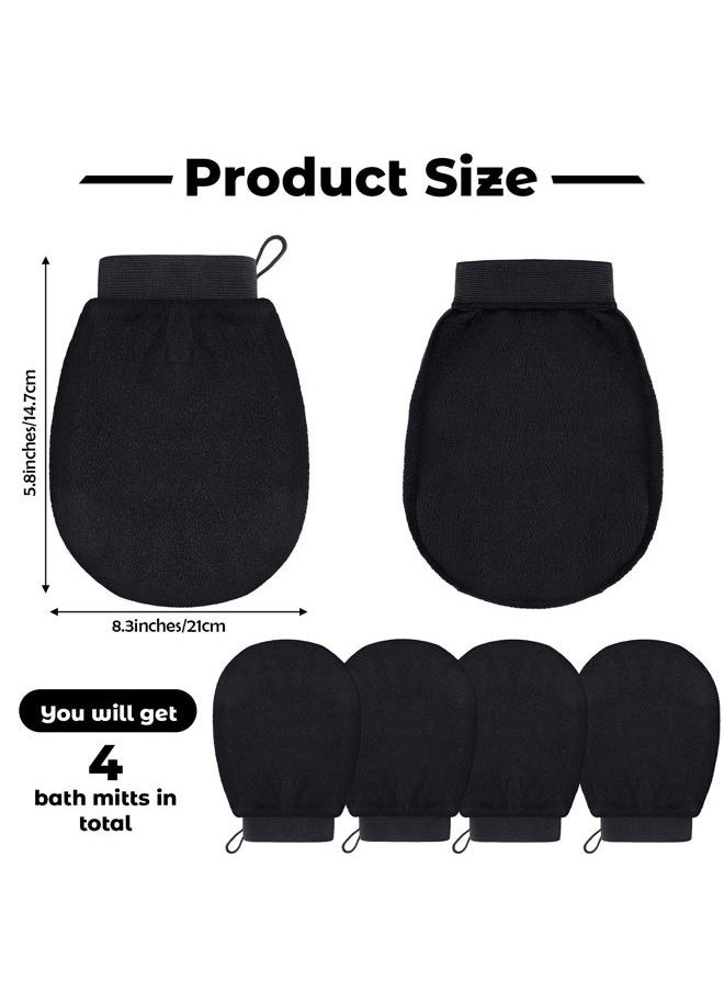 Tatuo 4 Pieces Exfoliating Gloves Korean Exfoliating Mitts Remove Tan Exfoliating Scrubber for Body Visibly Lift Away Dead Skin Exfoliator Scrubber for Women Bath Shower Spa  - Image 2