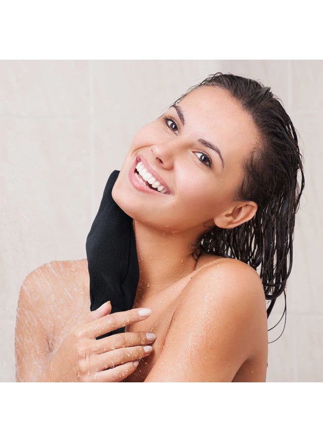 Tatuo 4 Pieces Exfoliating Gloves Korean Exfoliating Mitts Remove Tan Exfoliating Scrubber for Body Visibly Lift Away Dead Skin Exfoliator Scrubber for Women Bath Shower Spa  - Image 3