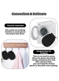 Tatuo 4 Pieces Exfoliating Gloves Korean Exfoliating Mitts Remove Tan Exfoliating Scrubber for Body Visibly Lift Away Dead Skin Exfoliator Scrubber for Women Bath Shower Spa  - Image 5