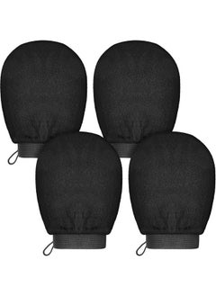 Tatuo 4 Pieces Exfoliating Gloves Korean Exfoliating Mitts Remove Tan Exfoliating Scrubber for Body Visibly Lift Away Dead Skin Exfoliator Scrubber for Women Bath Shower Spa  - Image 1