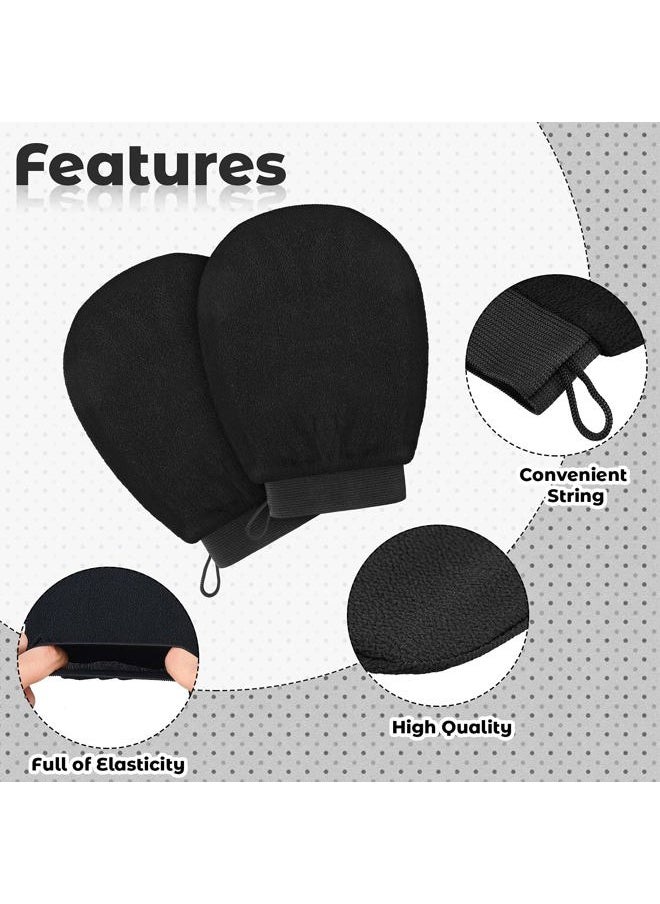 Tatuo 4 Pieces Exfoliating Gloves Korean Exfoliating Mitts Remove Tan Exfoliating Scrubber for Body Visibly Lift Away Dead Skin Exfoliator Scrubber for Women Bath Shower Spa  - Image 4