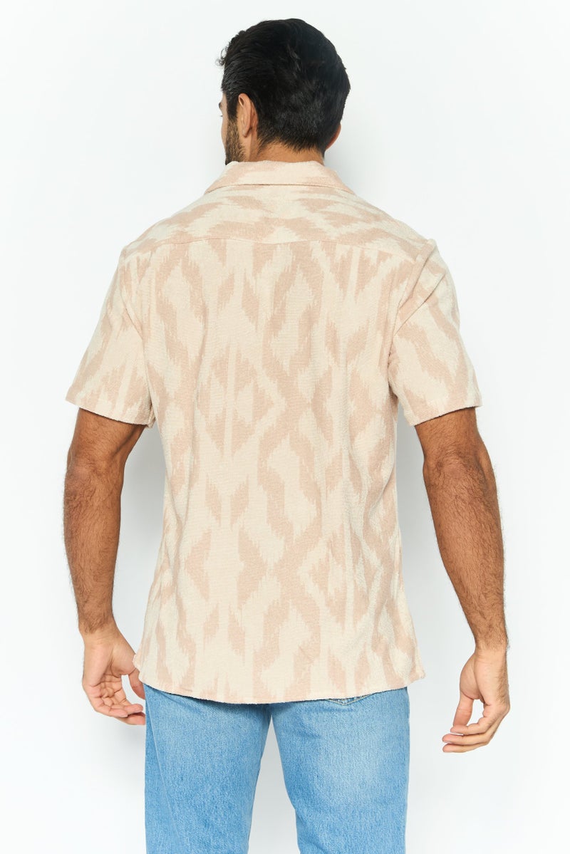 Original Paperbacks Men Regular Fit Short Sleeves Textured Casual Shirt, Multicolor - Image 4