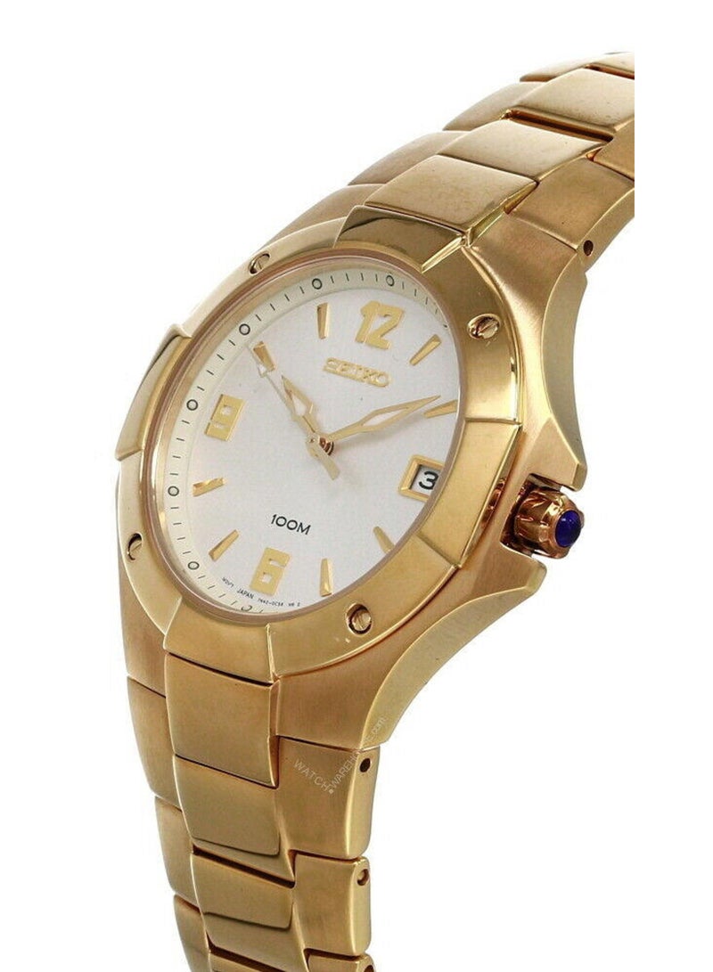 Seiko Coutura Men's Watch SGEA44P1, 39mm White Dial, Gold-Tone Stainless Steel Bracelet, 100M WR. - Image 2