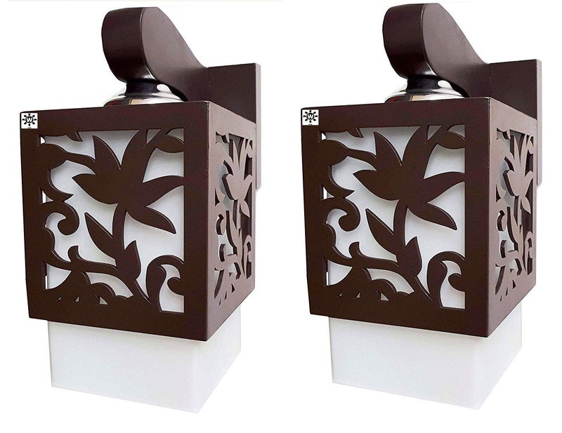 WHITERAY WHITERAY Wall Lamp Brown Squarecordedelectric Wood - Image 1