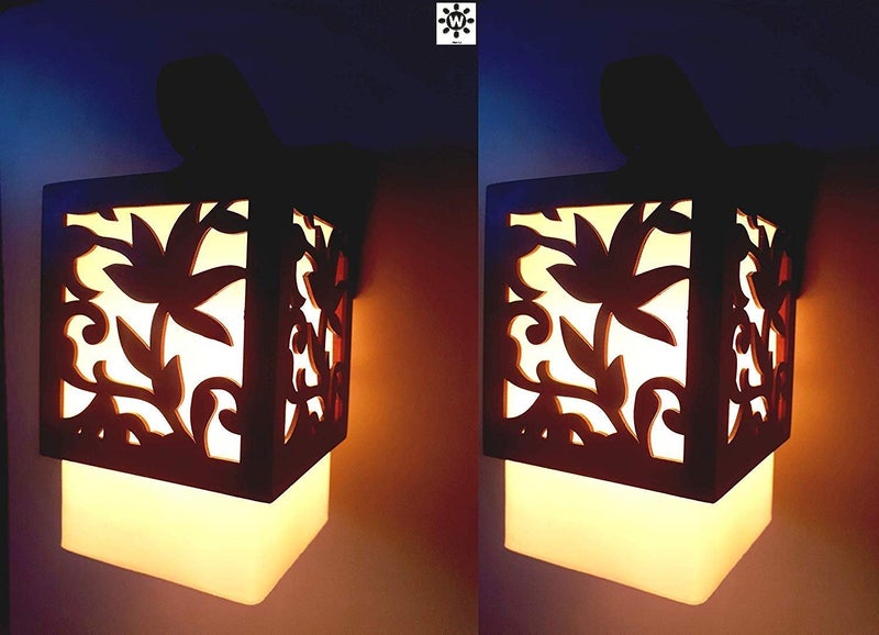 WHITERAY WHITERAY Wall Lamp Brown Squarecordedelectric Wood - Image 3