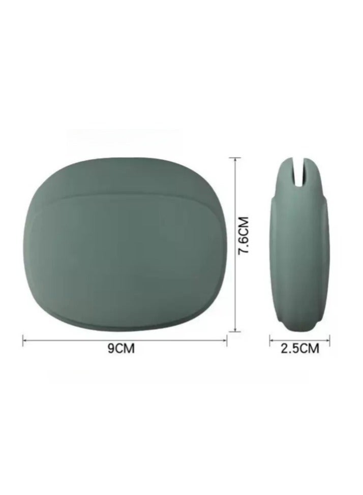 Silicone Headphone Organizer-Data Cable Storage Case-Mini Key Box-Portable Wired Headphone Organizer (Green) - Image 5