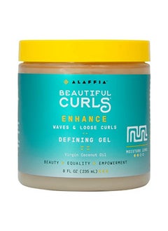 Alaffia Laffia Beautiful Curls Curl Enhance Defining Gel Wavy To Curly Hair Products Hair Gel To Coil Twist And Braid Natural With Shea Butter Coconut Oil Castor Oil & Aloe 8 Fl Oz  - Image 1