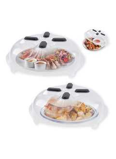 2 Pack Magnetic Microwave Plate Cover, Microwave Cover For Food With Magnetic, Microwave Splatter Cover, Plate Serving Covers, Dishwasher Safe,Keeps Microwave Oven Clean, Steam Vented, 11.8 Inches