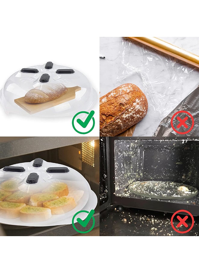 Generic - 2 Pack Magnetic Microwave Plate Cover, Microwave Cover For Food With Magnetic, Microwave Splatter Cover, Plate Serving Covers, Dishwasher Safe,Keeps Microwave Oven Clean, Steam Vented, 11.8 Inches - Image 1