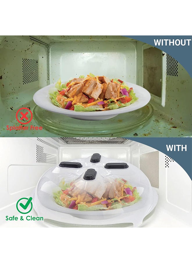 Generic - 2 Pack Magnetic Microwave Plate Cover, Microwave Cover For Food With Magnetic, Microwave Splatter Cover, Plate Serving Covers, Dishwasher Safe,Keeps Microwave Oven Clean, Steam Vented, 11.8 Inches - Image 1