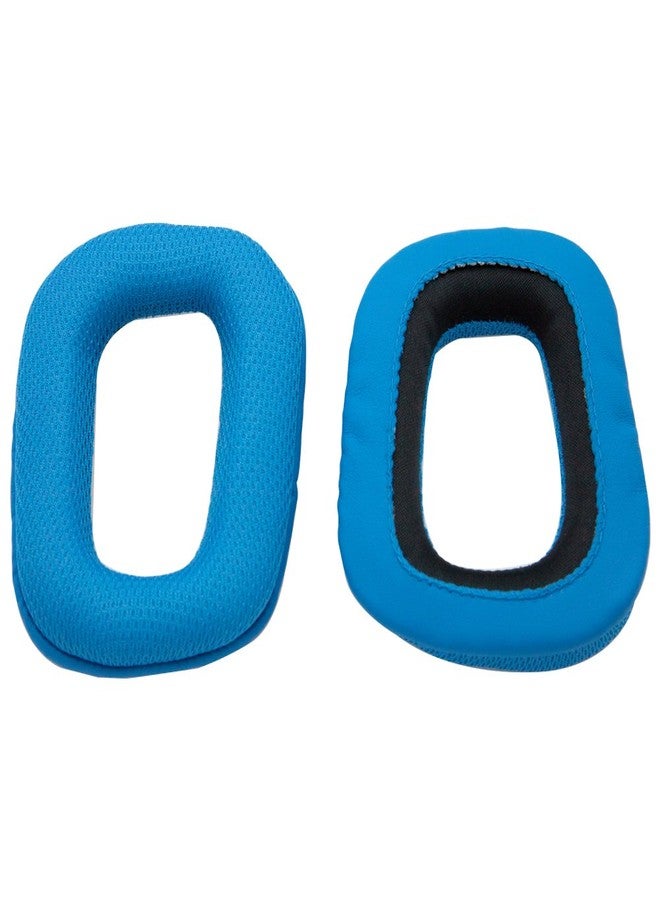 Mmobiel وسادات أذن بديلة لسماعة الألعاب Logitech G35 G935 G933S G933 G930 G635 G633S G633 G533 G433 G432 G431 G430 G332 G233 G231 G230 من MMOBIEL - وسادات أذن قماش شبكي - زرقاء - Image 5