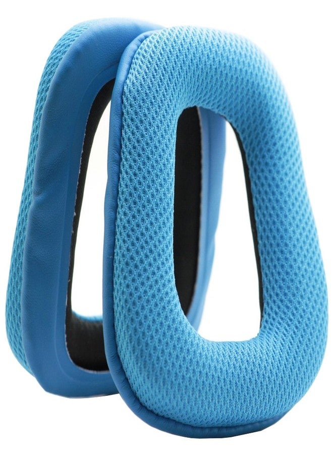 Mmobiel وسادات أذن بديلة لسماعة الألعاب Logitech G35 G935 G933S G933 G930 G635 G633S G633 G533 G433 G432 G431 G430 G332 G233 G231 G230 من MMOBIEL - وسادات أذن قماش شبكي - زرقاء - Image 1