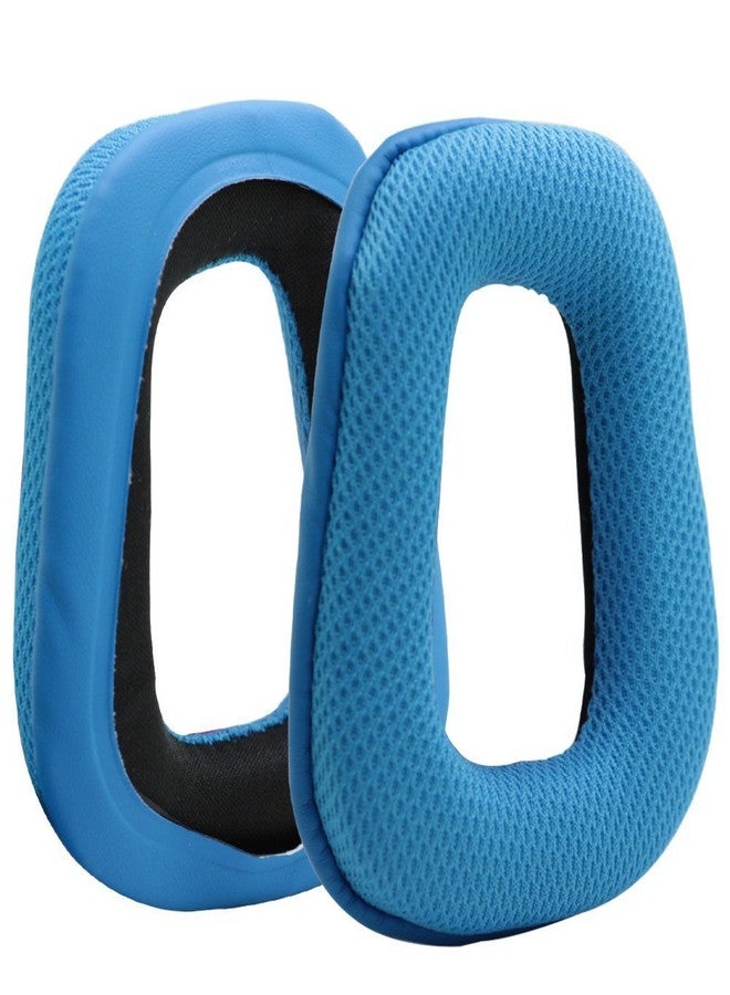 Mmobiel وسادات أذن بديلة لسماعة الألعاب Logitech G35 G935 G933S G933 G930 G635 G633S G633 G533 G433 G432 G431 G430 G332 G233 G231 G230 من MMOBIEL - وسادات أذن قماش شبكي - زرقاء - Image 2