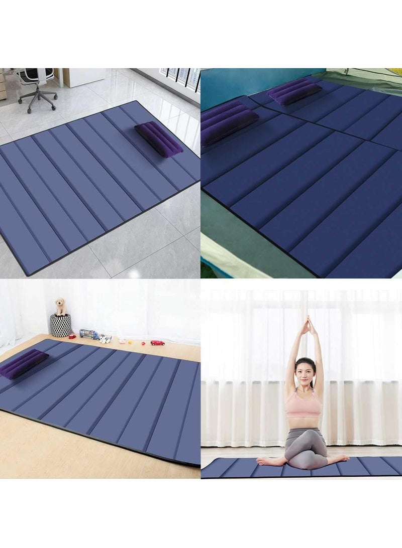 هيومان جوي سجادة نوم قابلة للطي محمولة مع حقيبة تخزين لممارسة اليوغا والصلاة والصحراء والسفر والسيارة والتخييم والشاطئ والنزهات مقاومة للماء والتمزق للمنزل/المدرسة/المكتب، 190×70 سم - Image 3