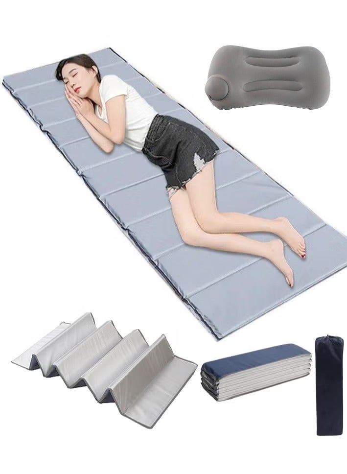 هيومان جوي سجادة نوم قابلة للطي محمولة مع حقيبة تخزين لممارسة اليوغا والصلاة والصحراء والسفر والسيارة والتخييم والشاطئ والنزهات مقاومة للماء والتمزق للمنزل/المدرسة/المكتب، 190×70 سم - Image 1