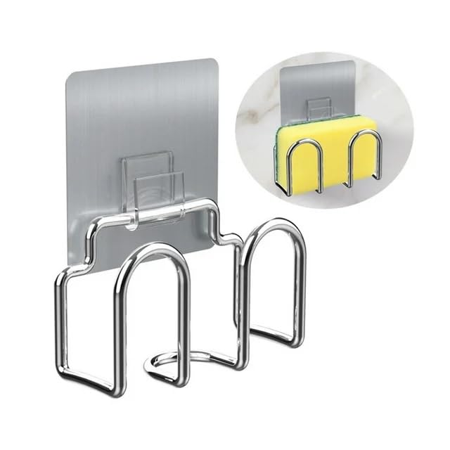 COLBEX Wall Mount Pot Lid Holder,Stainless Steel Stainless Steel Pot Pan Lid Cover Cutting Board Holder, Pan Lid Organizer Pot Hangers for Kitchen,Bathroom, Cabinets (Double) - Image 1