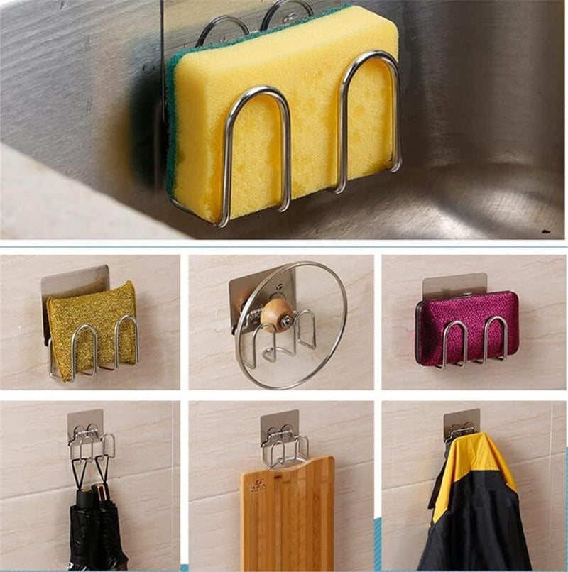 COLBEX Wall Mount Pot Lid Holder,Stainless Steel Stainless Steel Pot Pan Lid Cover Cutting Board Holder, Pan Lid Organizer Pot Hangers for Kitchen,Bathroom, Cabinets (Double) - Image 4