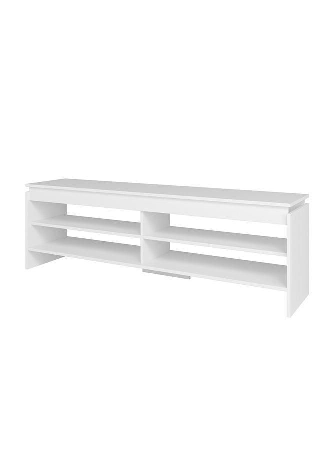 Home Box Wooden TV Table With Storage  - Mdp 15Mm Color White 153 x 35 x 49 cm  - Image 3