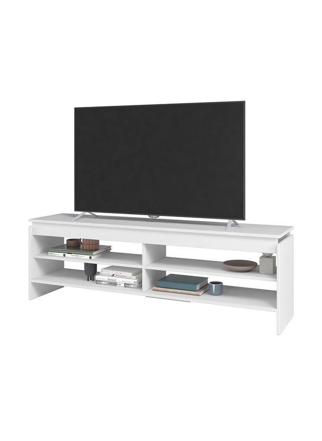 Home Box Wooden TV Table With Storage  - Mdp 15Mm Color White 153 x 35 x 49 cm  - Image 2