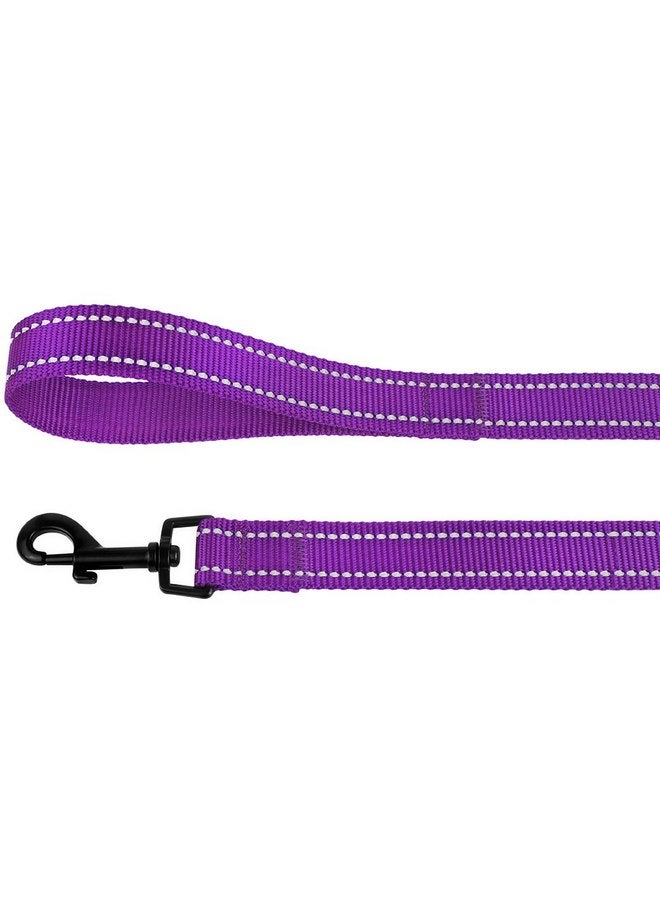 CollarDirect Nylon Dog Leash 5ft for Daily Outdoor Walking Running Training Heavy Duty Reflective Pet Leashes for Large, Medium & Small Dogs (L, Purple) - Image 4