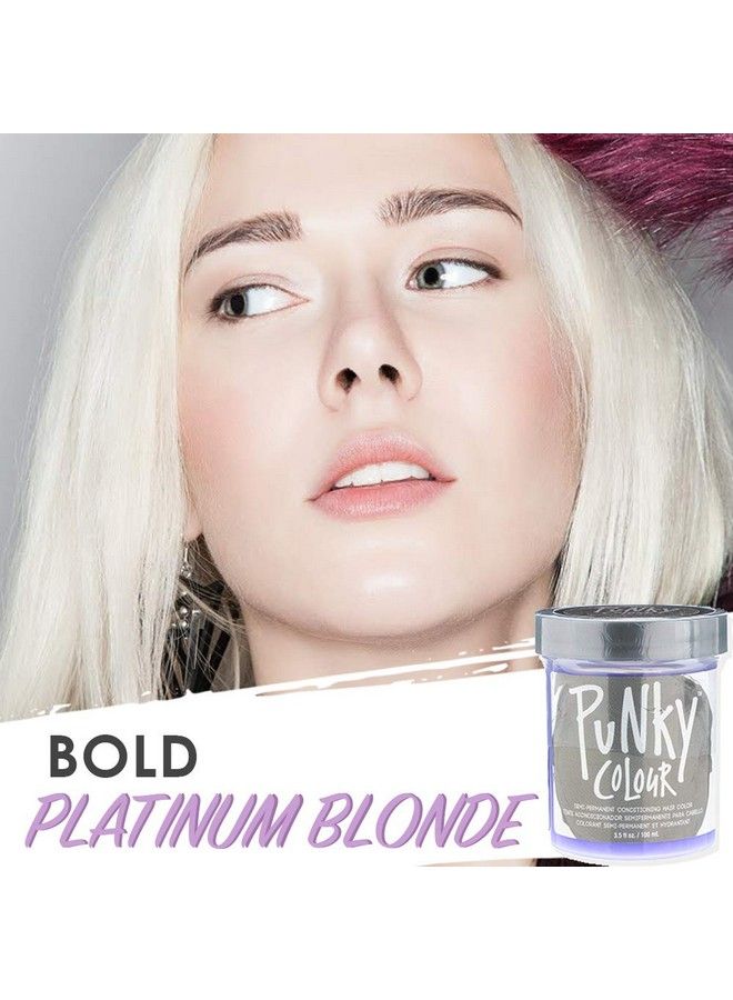 Punky Platinum Blonde Toner Semi Permanent Conditioning Hair Color Nondamaging Hair Dye Vegan Ppd And Paraben Free Lasts Up To 25 Washes 3.5Oz - Image 3