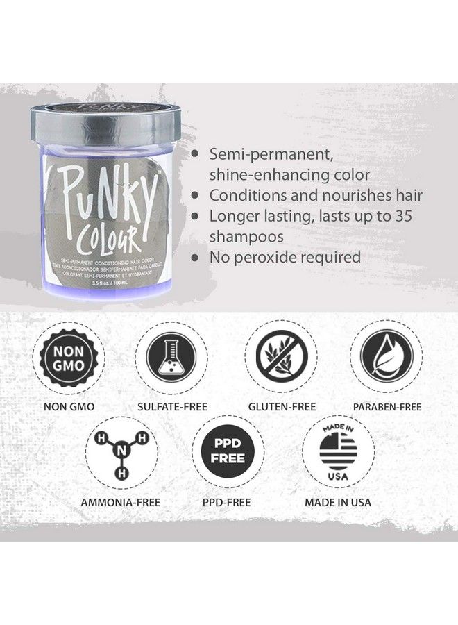 Punky Platinum Blonde Toner Semi Permanent Conditioning Hair Color Nondamaging Hair Dye Vegan Ppd And Paraben Free Lasts Up To 25 Washes 3.5Oz - Image 4